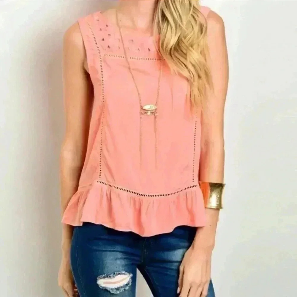 "Orly" Cutout Sleeveless Top